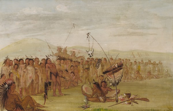 Self-torture in a Sioux Religious Ceremony, 1835-1837.
