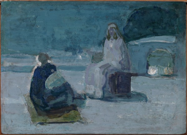 Study for Christ and Nicodemus on a Rooftop, ca. 1923.
