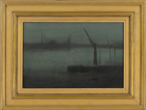 Nocturne: Blue and Silver--Battersea Reach, 1870-1875.