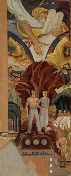 Untitled. [Mural design for the decoration of the Hall of Legislation in the United States Government Building a the New York World's Fair, 1939].