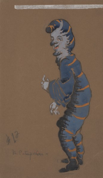 Caterpillar (costume design for Alice-in-Wonderland, 1915).