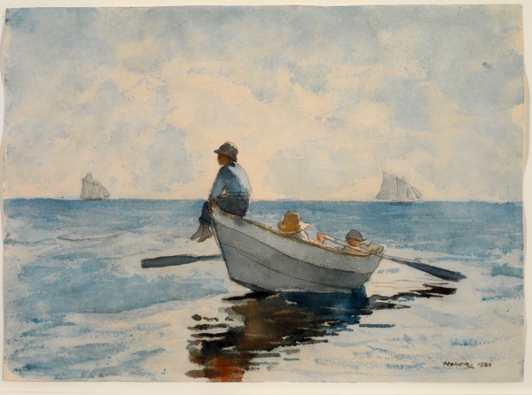 Boys in a Dory, 1880.