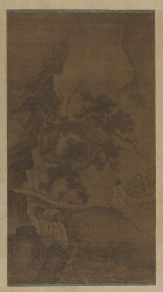 Discussing the Dao in the Shade of Pines, 14th century. By a follower of Yan Hui. Formerly attributed to Liu Songnian.