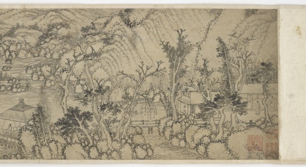 Houses at the waterside, 17th century. Formerly attributed to Cao Zhibo.