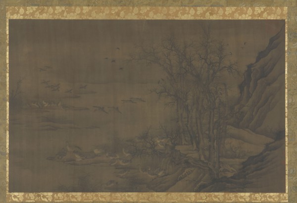 Geese at Dawn on a Misty River, 15th century. Formerly attributed to Cui Bai