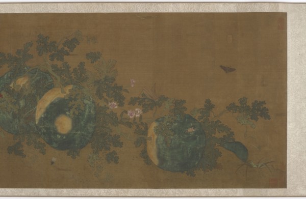Melon vines, flowers, and insects, 1368-1644. Formerly attributed to Ma Yuan.