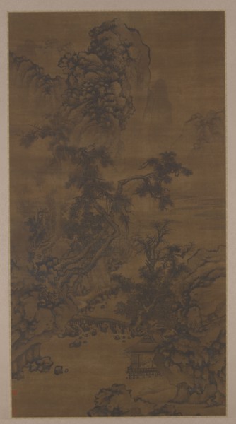 Listening to the Pines in a Riverside Pavilion, 16th century. Formerly attributed to Xu Daoning.