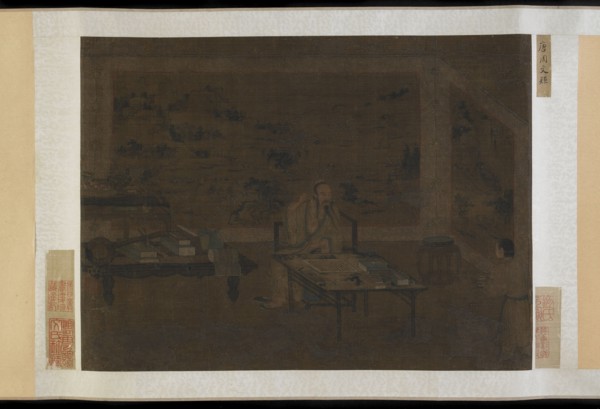 Man cleaning his ear, 1368-1644. Formerly attributed to Zhou Wenju.