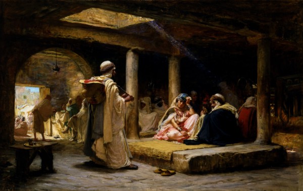 Cafe at Biskra, Algeria, 1884.