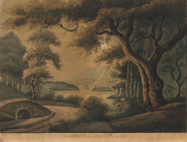 The Lovers Oak near Delville Castle, late 18th century?