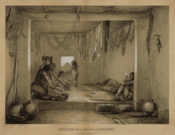 Interior of a Hopi Dwelling, late 19th-early 20th century.