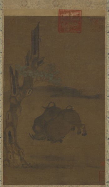 Two Fighting Water Buffaloes, 13th-14th century.