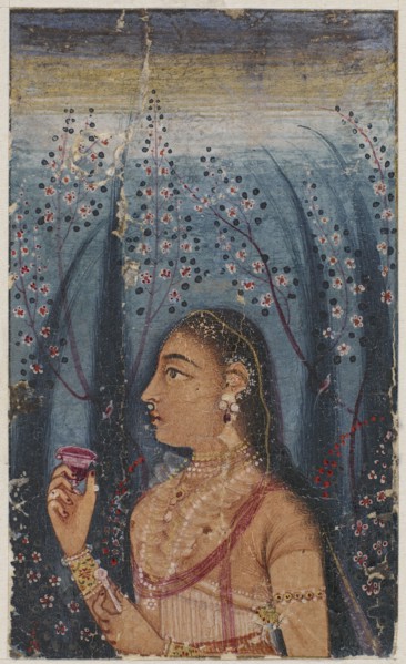 Head of a young woman, among flowering stems, c. 1620.