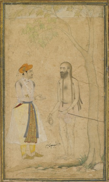 The Mughal Prince Parvez and a Holy Man, ca. 1610.