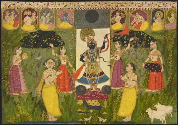 Worship of Shri Nathji, ca. 1700.