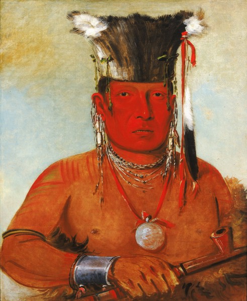 Sháw-da-mon-née, There He Goes, a Brave, 1832.