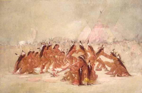 Pipe Dance, Assiniboine, 1835-1837.