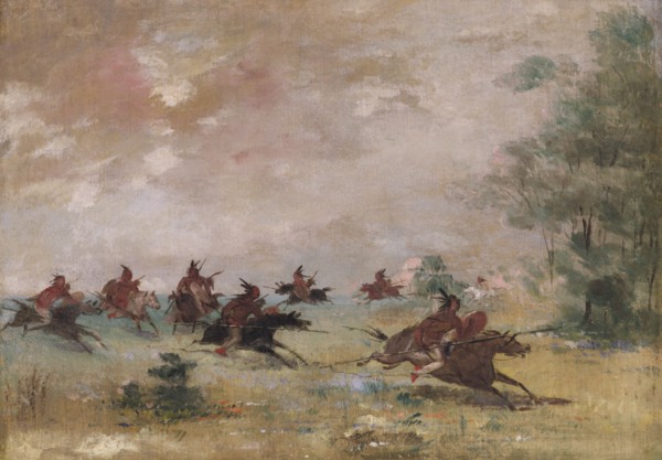 Comanche War Party, Mounted on Wild Horses, 1834-1837.