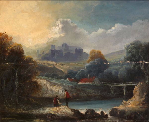 Landscape, late 18th century. Formerley attributed to Thomas Gainsborough (1727-1788).