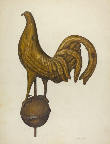 Weather Vane - Cock, c. 1940.
