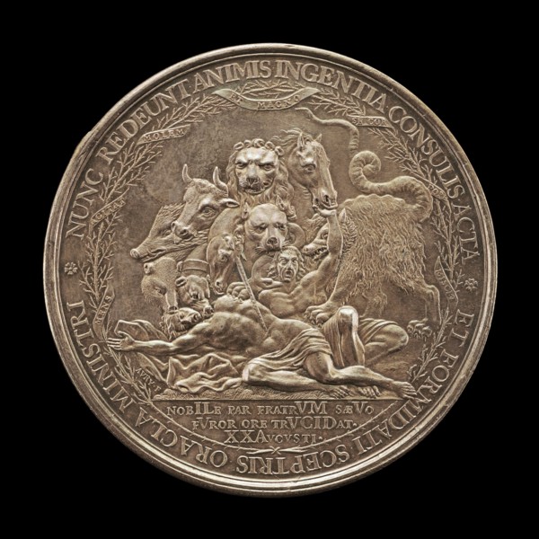 Ten-Headed Monster Preying on Two Nude Bodies [reverse], 1672.