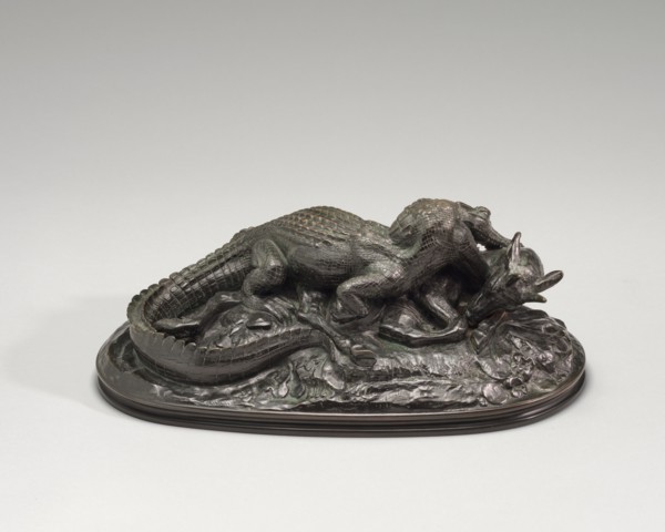 Crocodile Devouring an Antelope, model n.d., cast after 1845 by 1873.