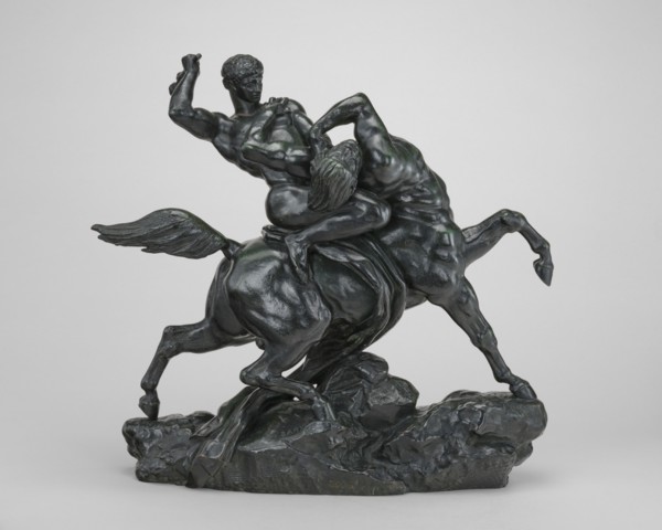 Lapith (Theseus) Fighting an Centaur (sketch), model c. 1846/1848, cast by 1873.