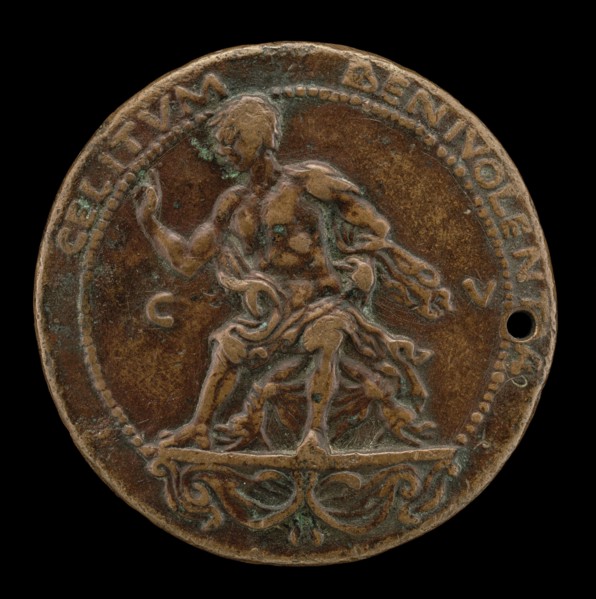 Roselli Seated on a Bracket [reverse], probably 1460/1466.