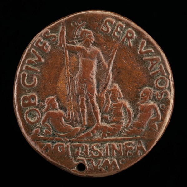 Figure in Antique Armor [reverse].