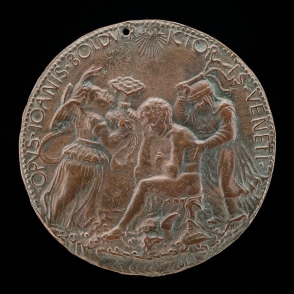 Boldù between Faith and Penitence [reverse], 1458.