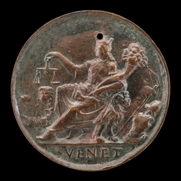 Venetia Holding Scales and Cornucopiae [reverse], probably 1538.
