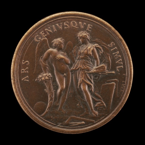 Genius Inspiring Art [reverse], c. 1675.