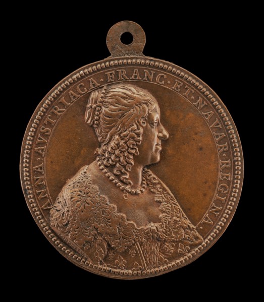 Anne of Austria, 1601-1666, Wife of King Louis XIII of France 1615 [obverse], 1642.