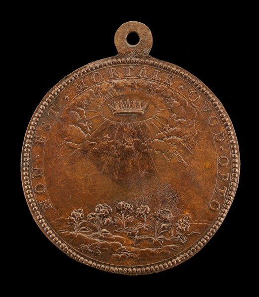 Stars and Clouds Encircling a Crown [reverse], 1642.