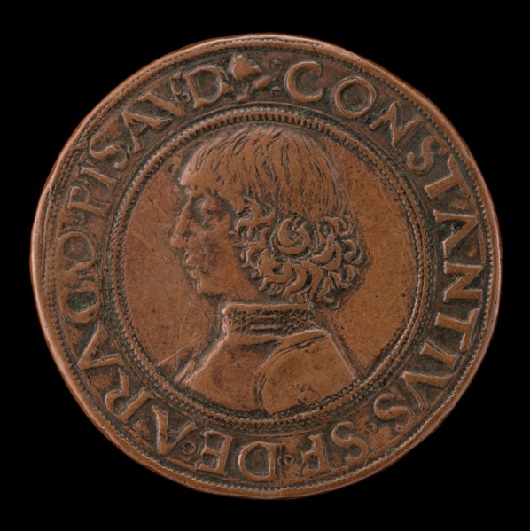 Costanzo Sforza, 1447-1483, Lord of Pesaro 1473 [obverse], probably 1456/1466.