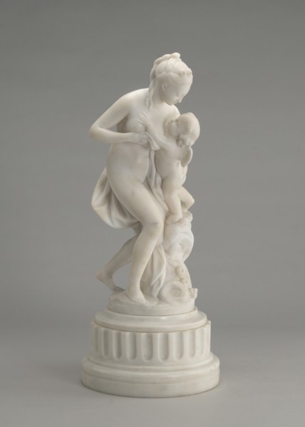 Venus and Cupid, model c. 1770s, carved early 19th century.