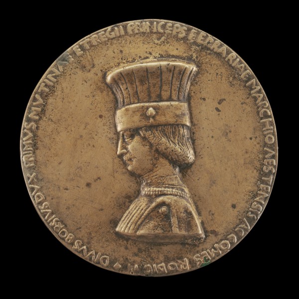 Borso d'Este, 1413-1471, Marquess of Ferrara 1450, Duke of Modena...[obverse], c. 1475/1505. Creator: Unknown.
