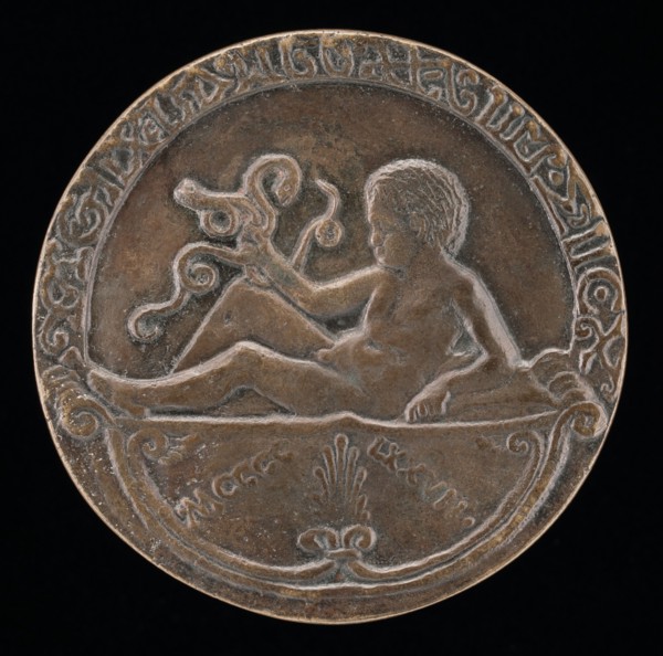 Alfonso as Infant Hercules [reverse], 1477.