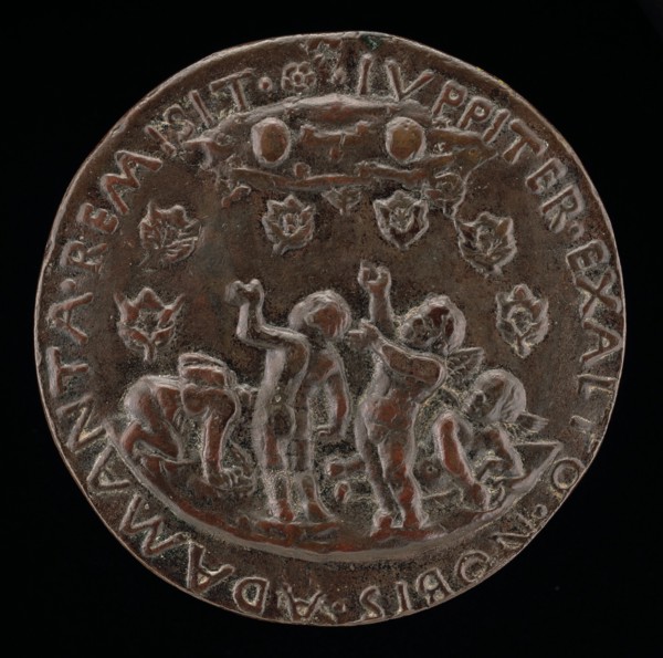 Putti Receiving Shower of Este Diamond Rings [reverse], 1505.