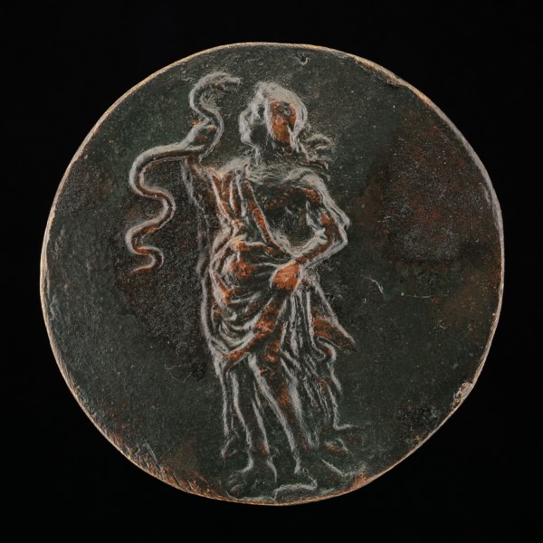 Wisdom Gazing at a Serpent [reverse], c. 1500.