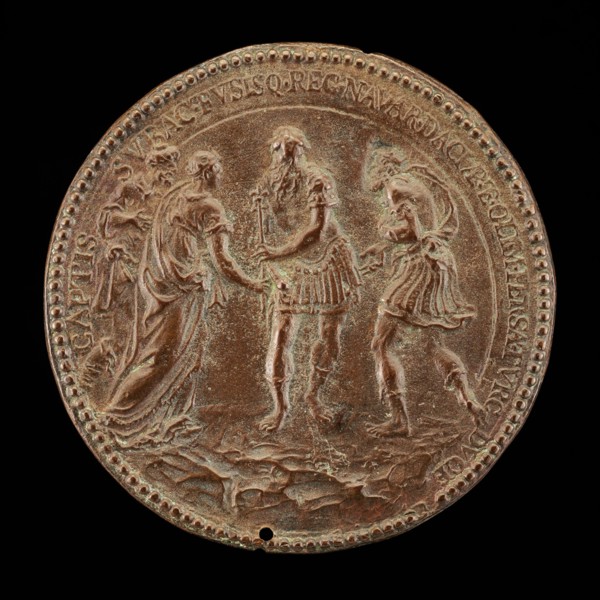 Castaldi in Armor with Other Figures [reverse], mid 16th century. Attributed to Annibale Fontana.