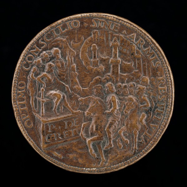 The Doge of Genoa [reverse], c. 1488. Paolo Fregoso was Doge of Genoa 1483-1488 (third reign).