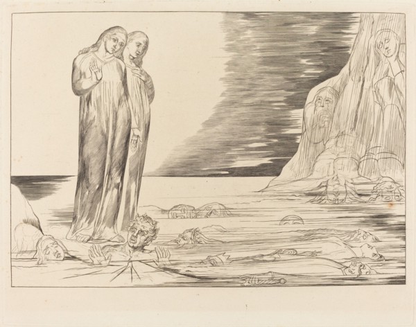 The Circle of the Traitors; Dante's Foot Striking Bocca degli Abbate, 1827.