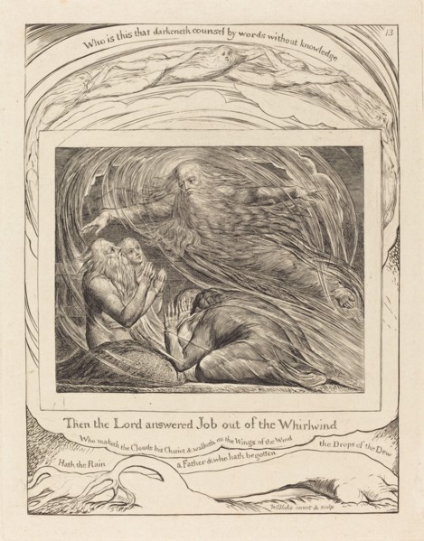 The Lord Answering Job out of the Whirlwind, 1825.