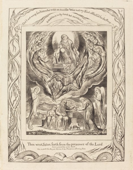 Satan Going Forth from the Presence of the Lord, 1825.