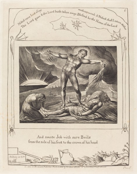 Satan Smiting Job with Boils, 1825.