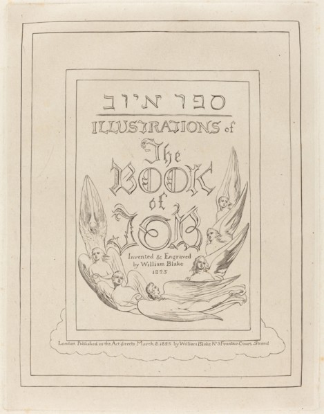 Title-Page of the Engraved Illustrations to the Book of Job, 1825.