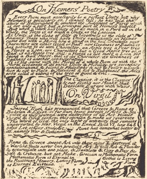 On Homer's Poetry (and) On Virgil, 1822.