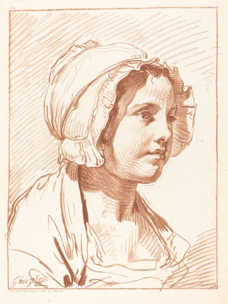 Head of a Young Woman Wearing a Cap, before 1764.