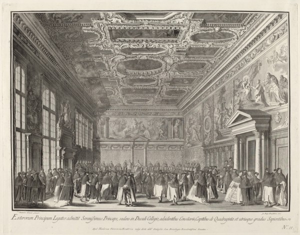 Reception by the Doge of Foreign Ambassadors in the Sala del Collegio, 1763/1766.